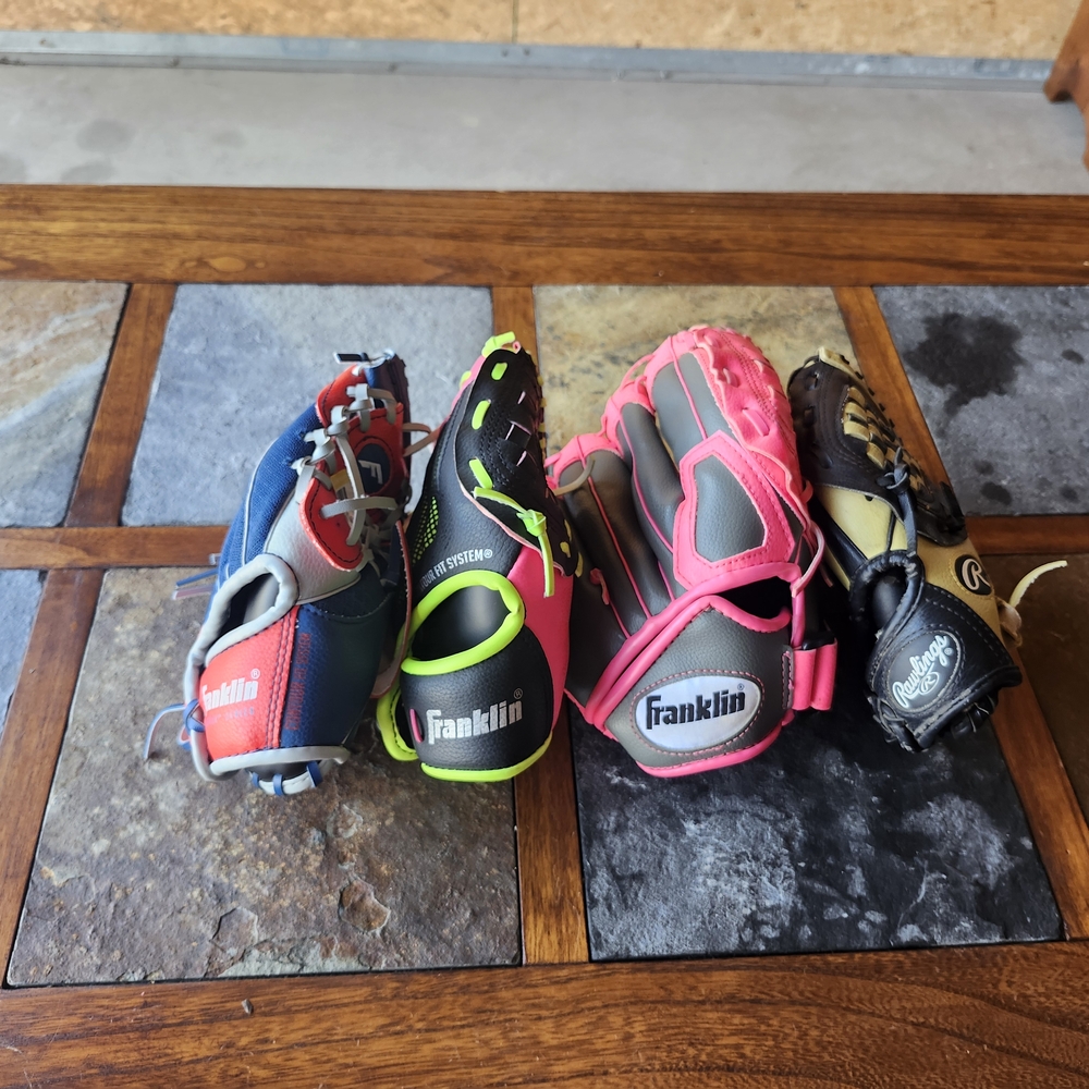 Franklin Multicolor Youth Baseball Gloves